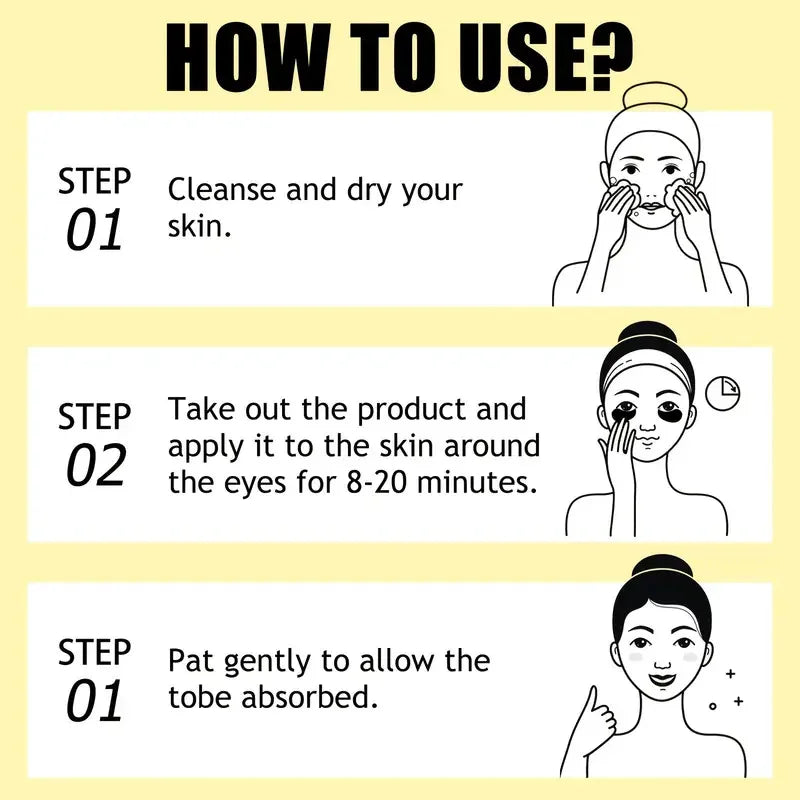 Golden Eye Mask Contains Collagen and Aloe Vera - Hypoallergenic Moisturizing Patch Suitable for All Skin Types, Increases Brightness and Elasticity, Reduces Dullness - BlissFully