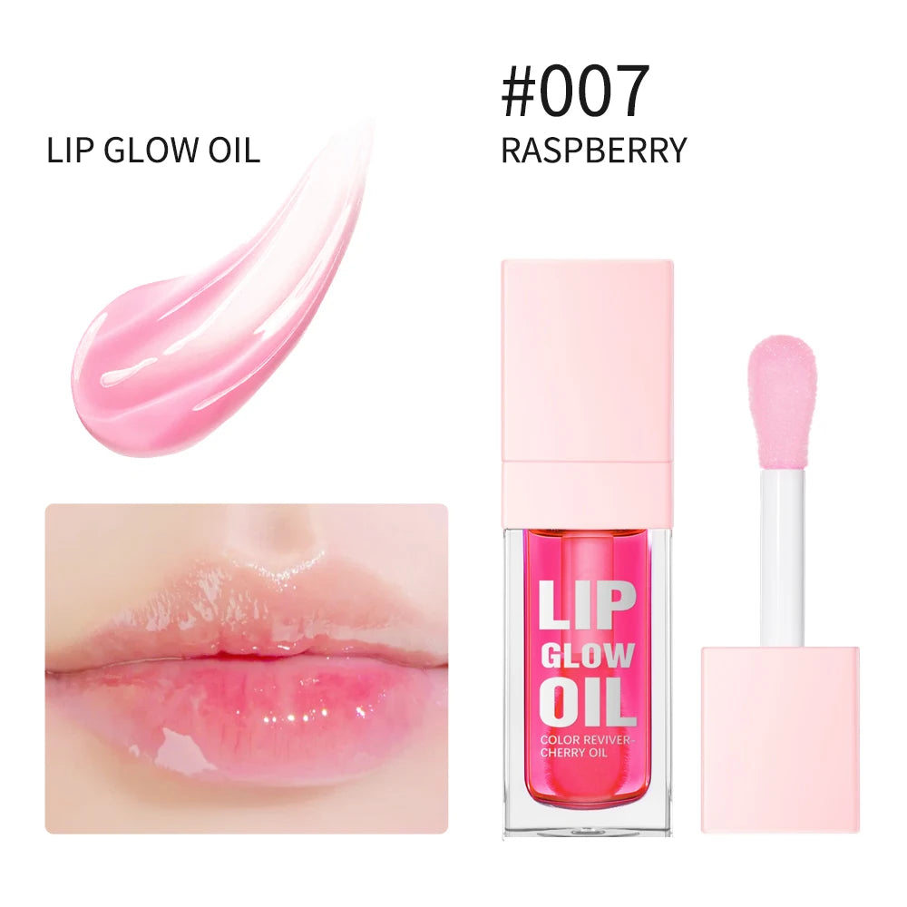 8.3ml Moisturizing and Volumizing Lip Gloss Oil, Hydrating Lip Glow Oil, Lip Care Beauty Product, Tinted Lip Oil #020 Mahogany