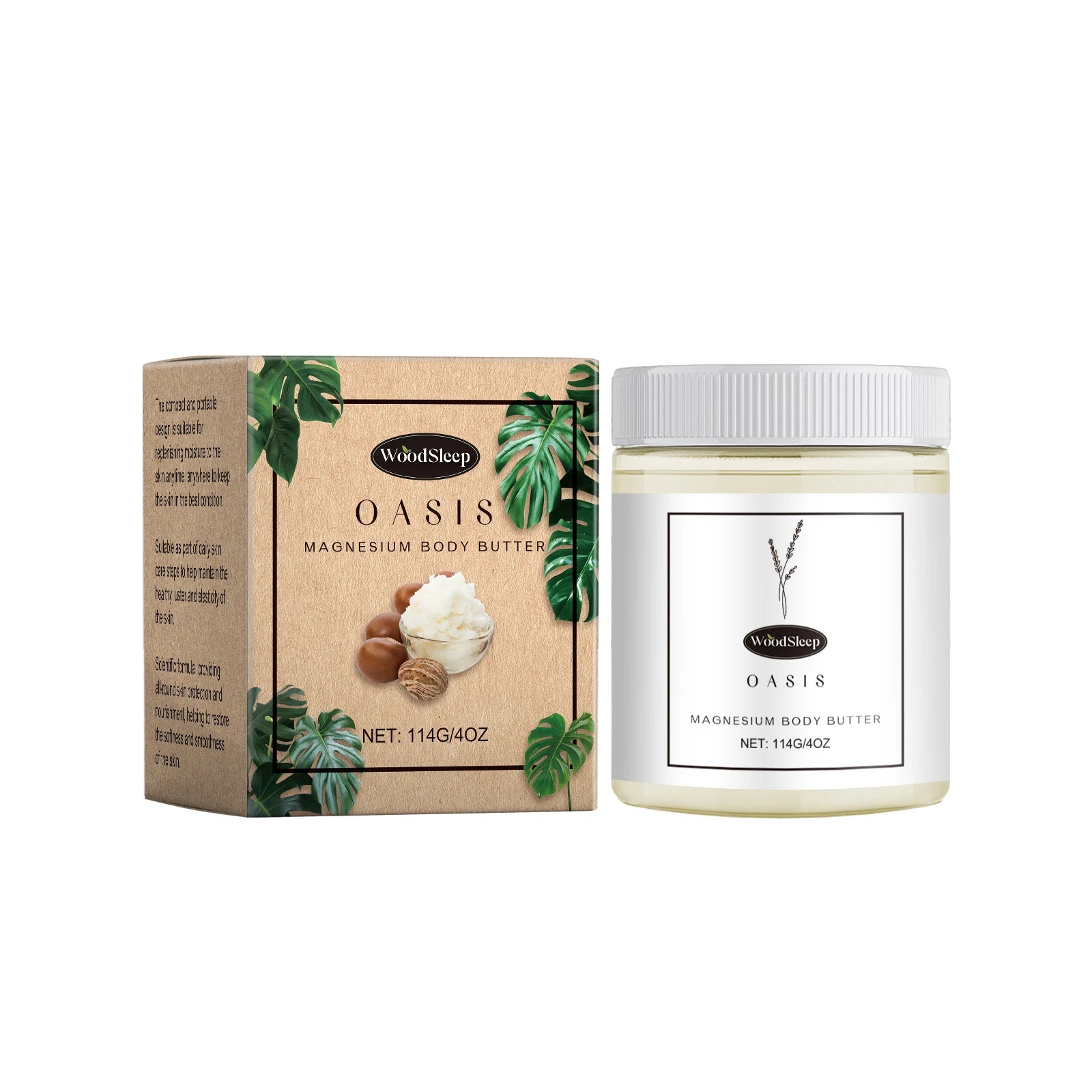 Shea Butter Body Lotion Moisturizing Magnesium Body Butter Nourishing Skin Soft Smooth Soothes Muscles Body Skincare Cream - BlissFully