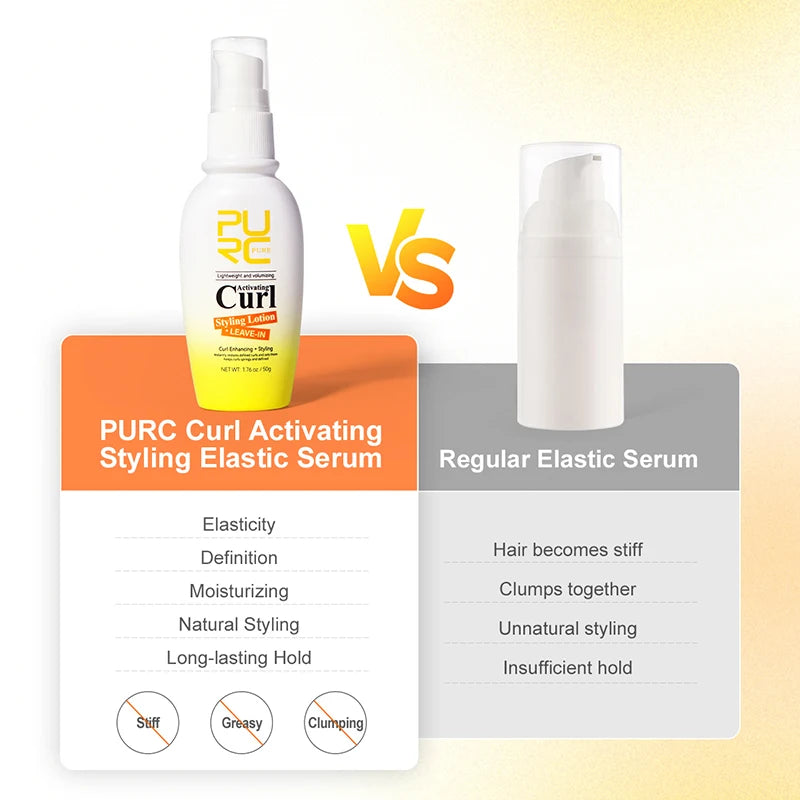 PURC Hair Curling Cream Curl Enhancer Spray Smoothing Bounce Wave Defining Cream for Women Anti-frizz Hair Care Conditioner