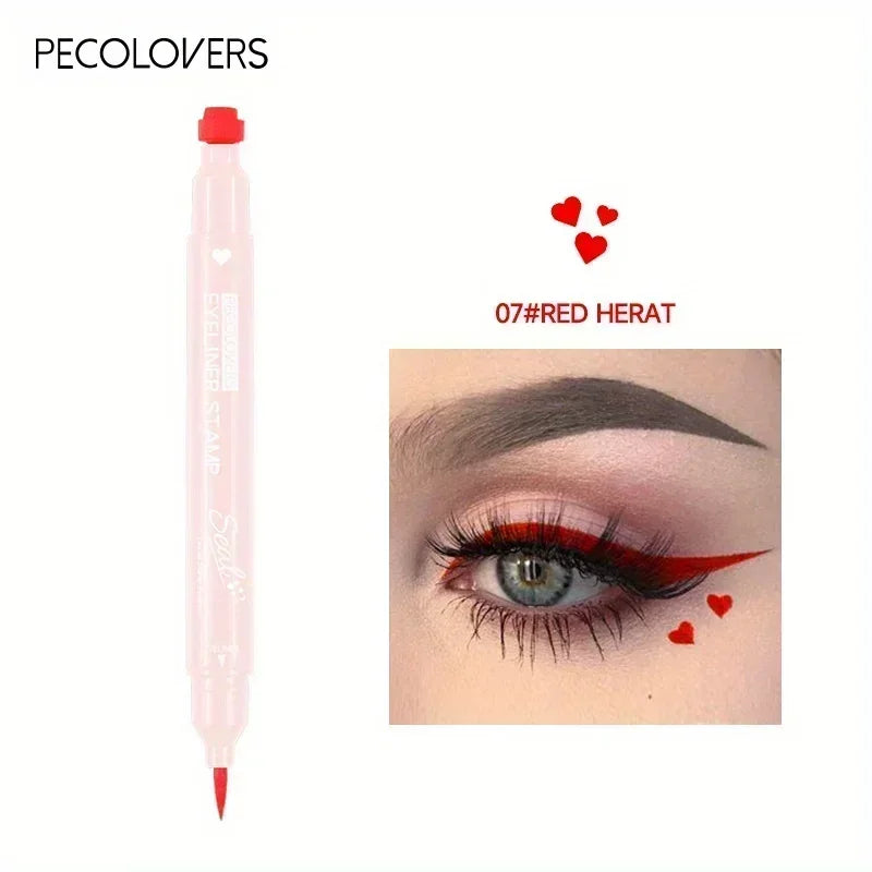 1PC Double-head, Waterproof, Smooth Finish, Quick Eye Makeup, Stamp Eyeliner, Create A Charming Halloween Christmas Eye Makeup
