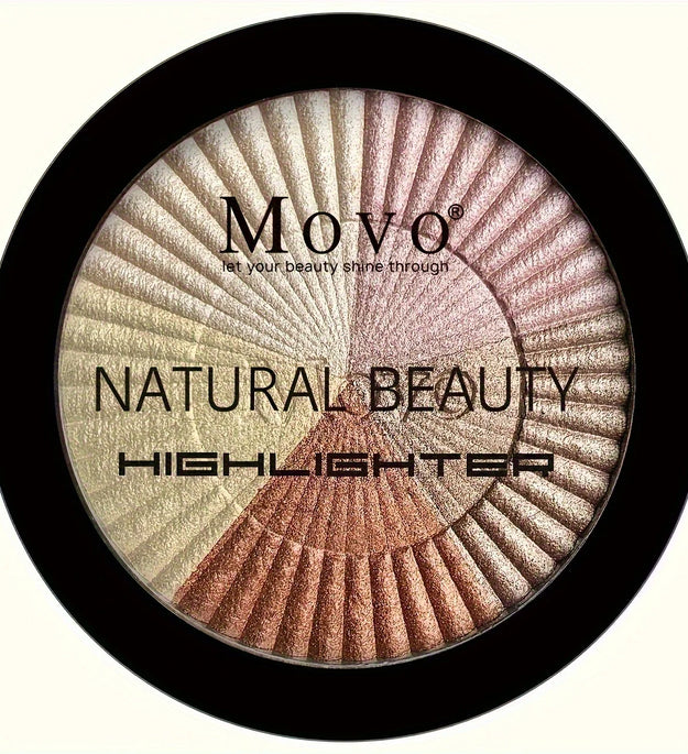 2pcs 5 Colors Highlighter Powder Palette With Pearly Shimmering, Shimmer Glitter Highlight Contouring Palette,