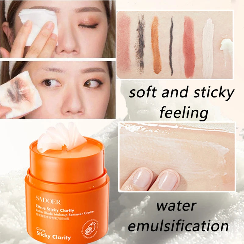 Citrus Makeup Remover Stick Facial Makeup Balm Lip Eye Large Capacity Mild Pencil Sharpener Face Cleansing Balm Cream Skin Care