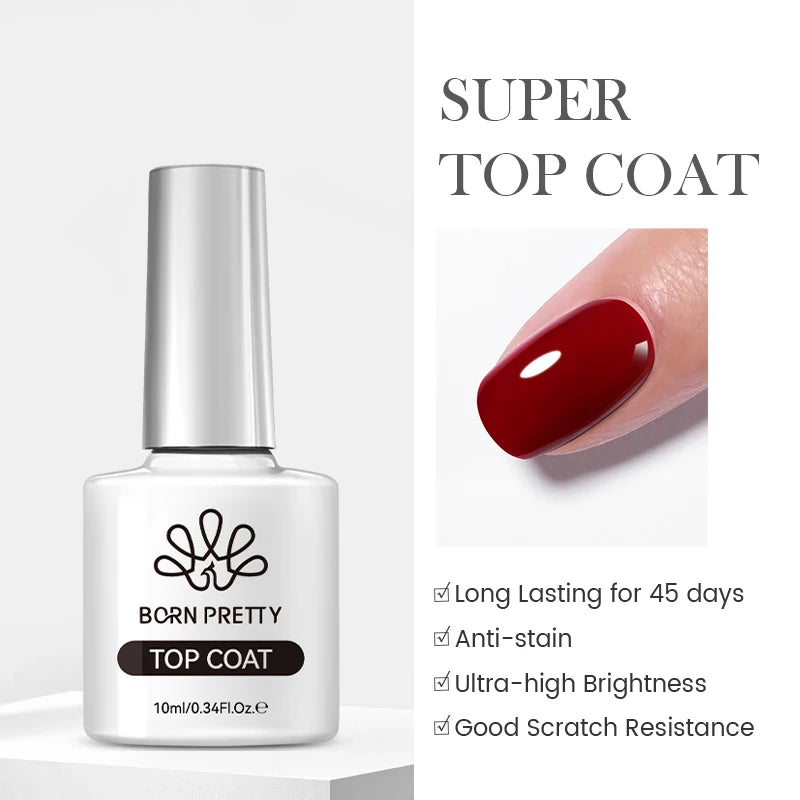 BORN PRETTY 10ml Dark Red Cat Magnetic Gel Nail Polish for Winter Nails DIY Jelly Glass Silver-Light Varnis Semi Permanent