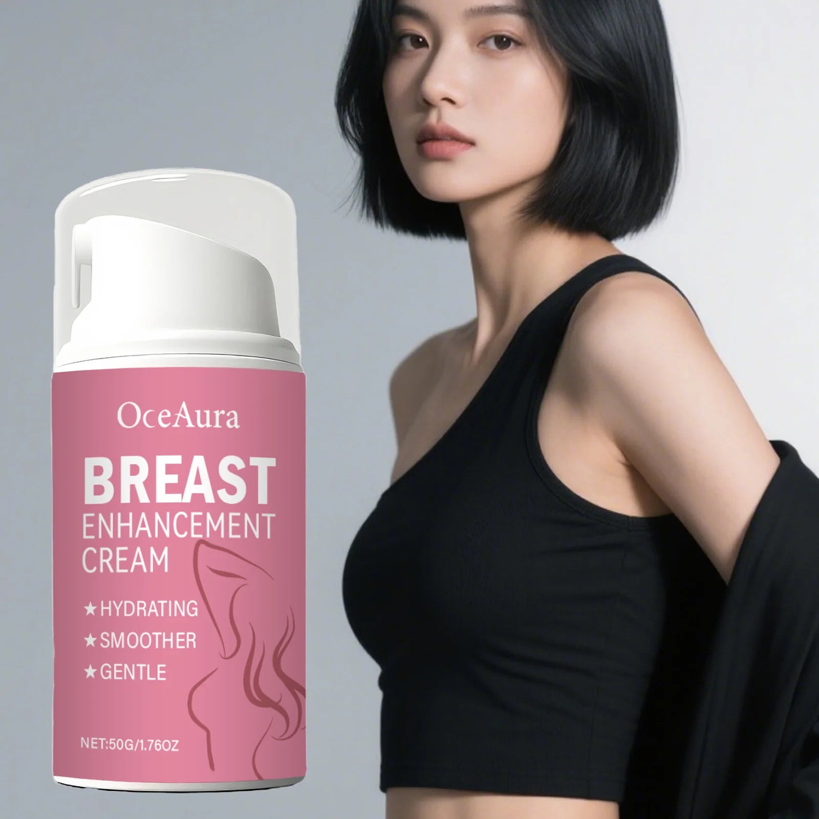 Bust Firming Cream with Retinol & Panthenol Lifting & Moisturizing Chest Treatment Improves Skin Elasticity & Hydration Night