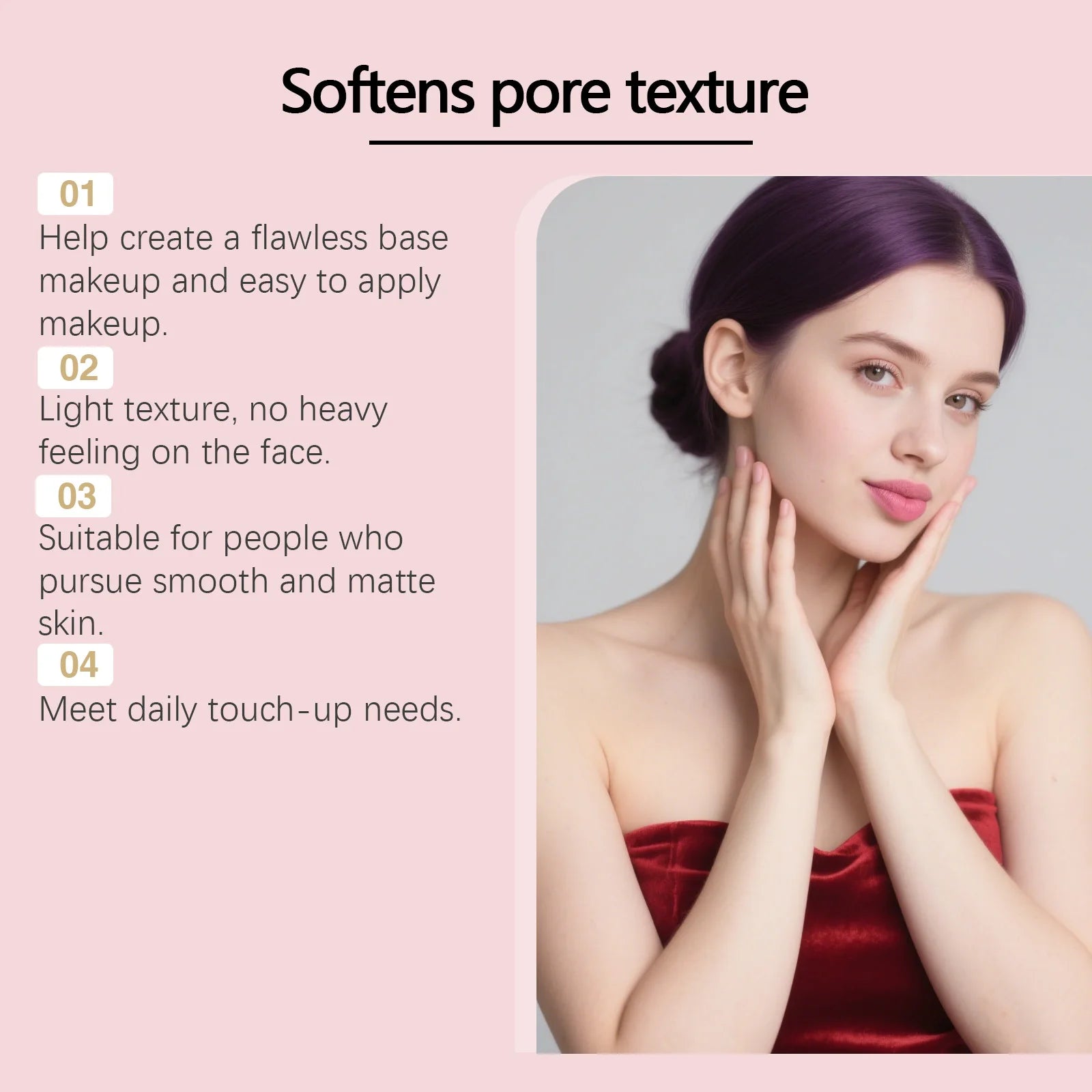 Pore-Invisible Primer Cream - Conceals Imperfections, Corrects Skin Tone, Smooths Makeup, Moisturizes and Hydrates
