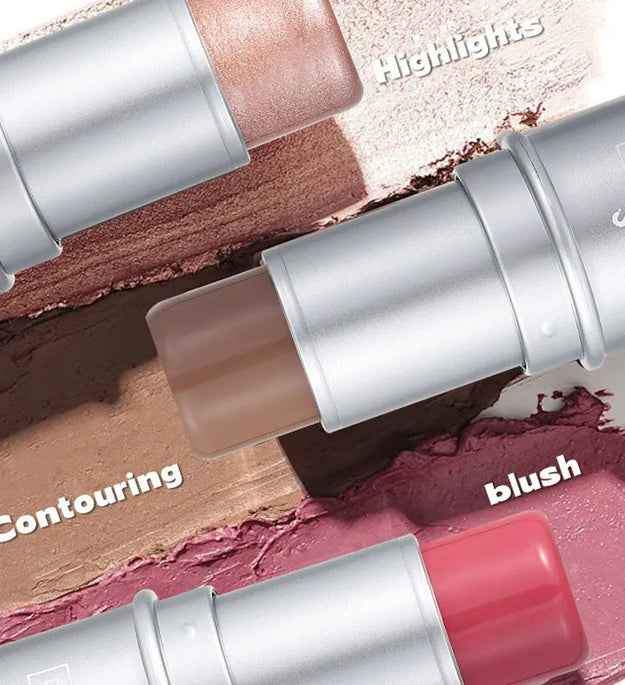 Face Brown Contouring Bronzer Stick Multifunctional Highlighter Blush Silkworm Brightening Sculpt Facial Outline Shadow Cosmetic