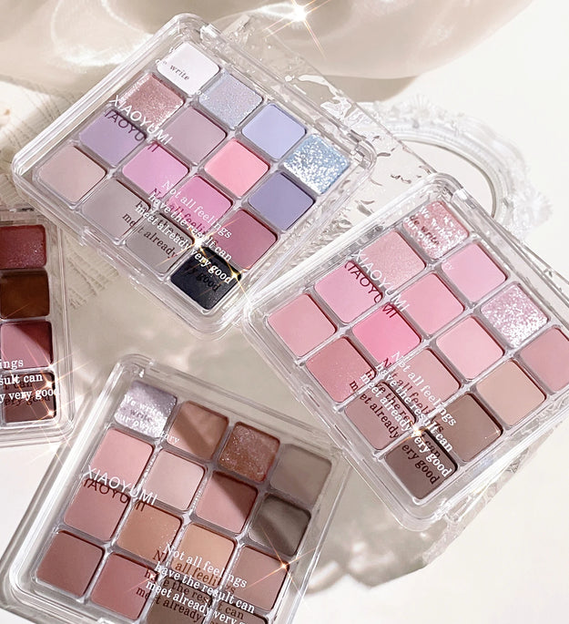 Sixteen-color sunset magic eye shadow plate pearl matte earth color Korean makeup eye shadow