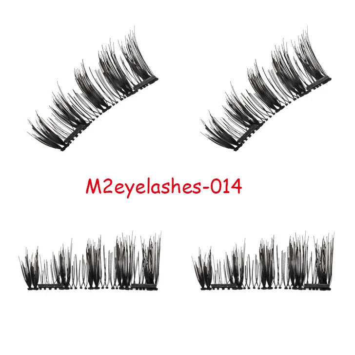 3D Magnetic False Eyelashes Individual Lashes Extension Tools Set Accessories Mink Fake Eyelash Makeup Cosmetics With 2/3 Magnet