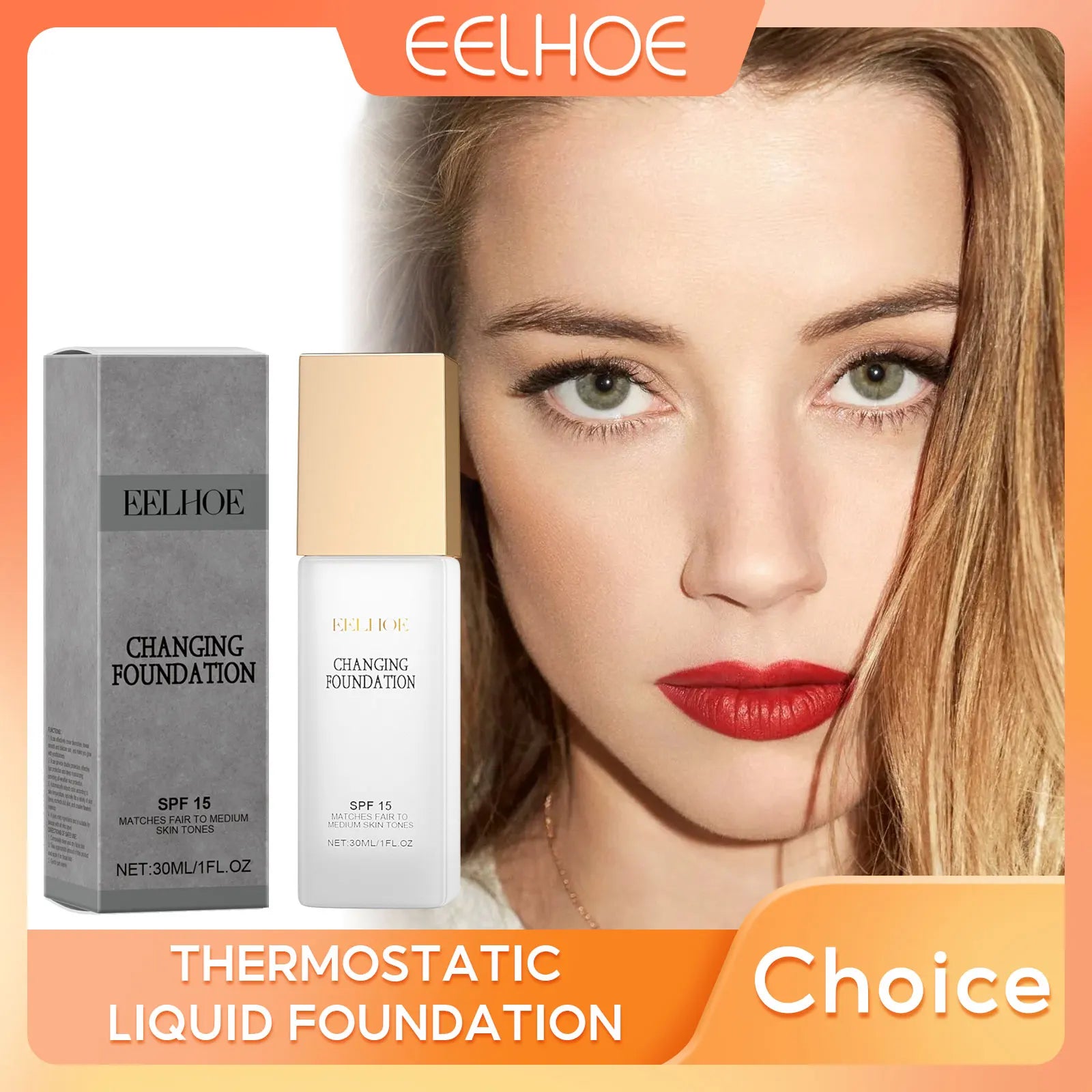 EELHOE Spf 15 Colour Changing Mature Skin Foundation Oil Control Nourishing High Coverage Makeup Cosmetics Covering Foundation - BlissFully
