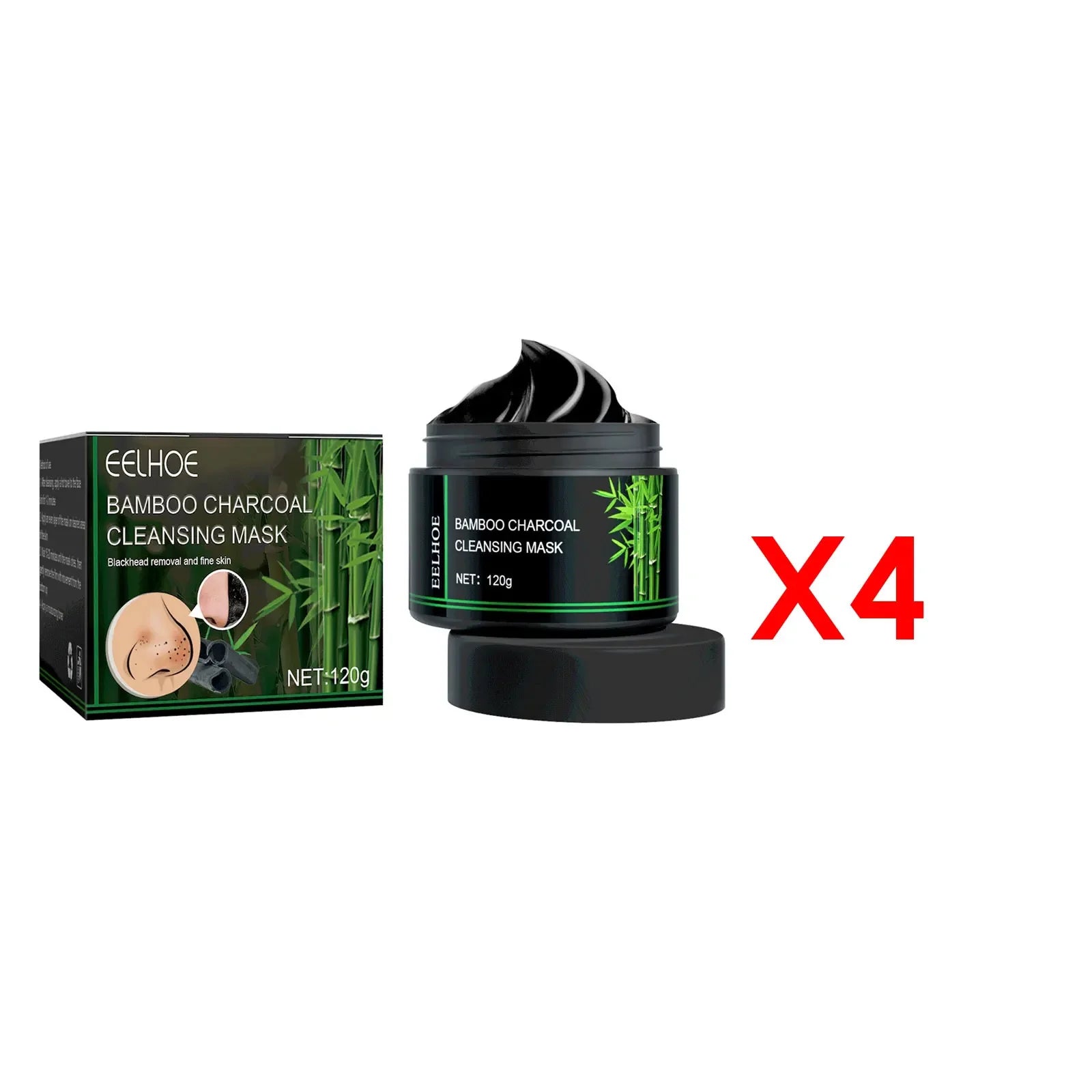 Eelhoe Charcoal Face Mask Nose Strips Toothpaste Blackhead Remover Clean Pores Teeth Whiten Oil Control  Face Teeth Clean Series