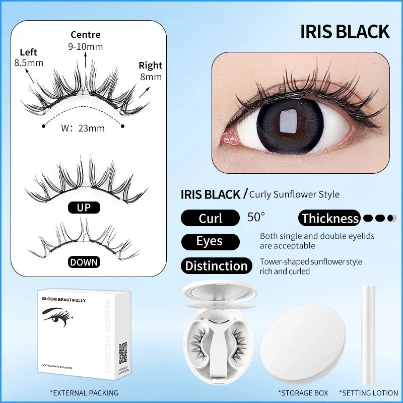 【 Soft Magnetic Eyelash Suction 】 New 2025 magnetic False Eyelash box with Korean style Little Devil Imitation mink fur