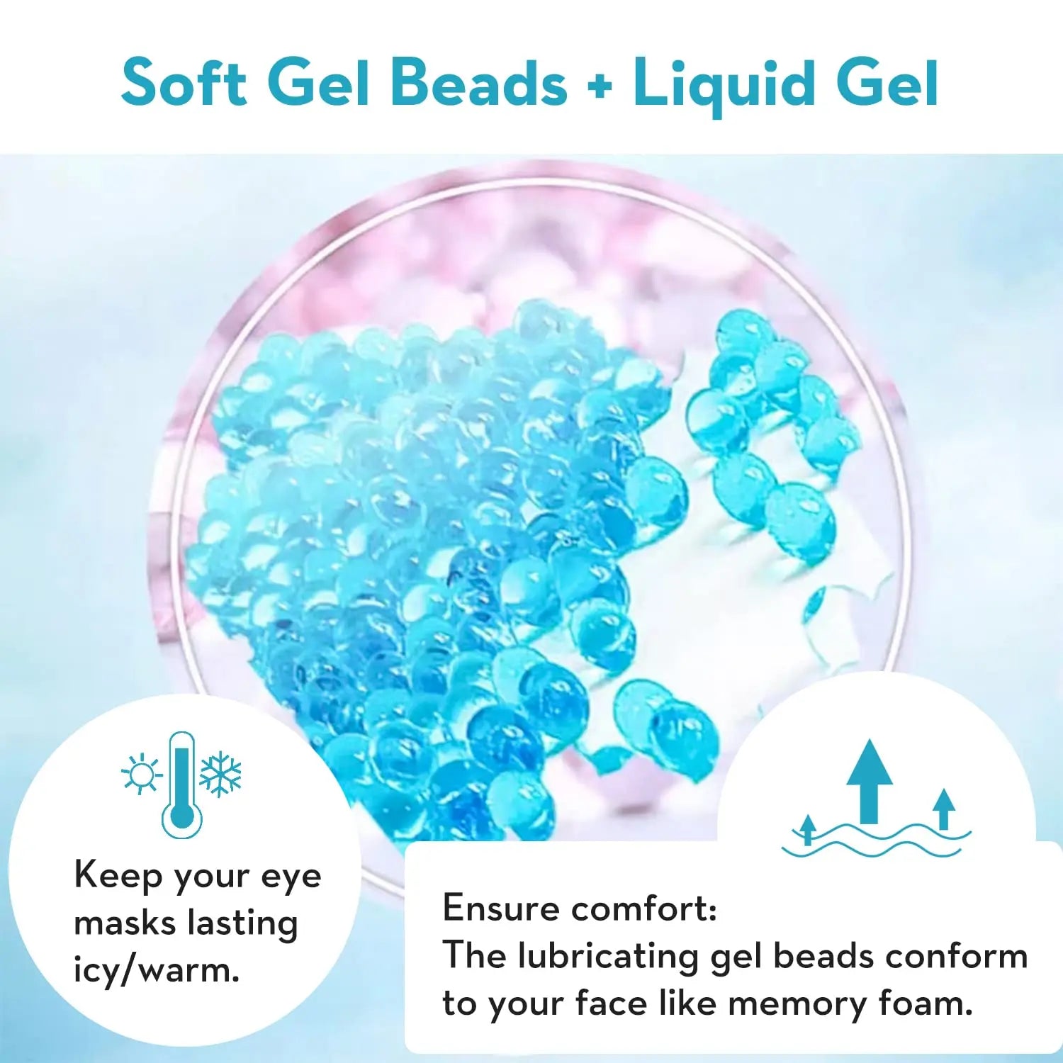 Cooling Eye Mask with Gel Bead Reusable Cold Compress Ice Pack Sleeping Eye Cooling Pads for After Eyelid Surgery Skin Care Tool - BlissFully