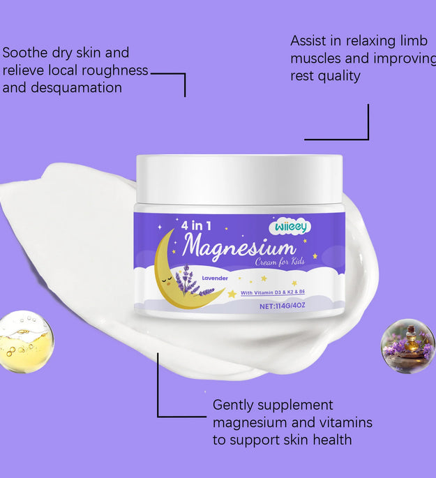 Magnesium Balm Repair Damaged Skin Nourishing Anti Drying Soften Skin Soothing Anti-Allergy Calming Moisturizing Kids Body Cream