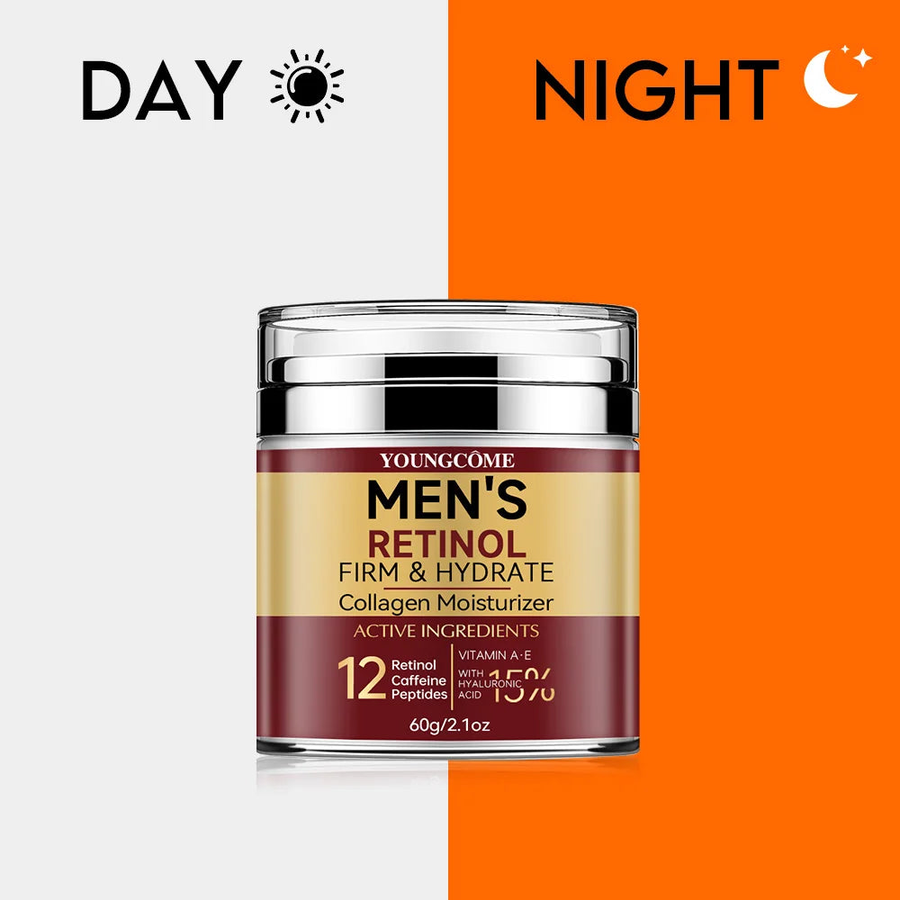 Men's Retinol Firming Face Cream Skincare Moisturizing Collagen Brightening Smooth Wrinkles Facial Face Men Skin Care Treatment - BlissFully