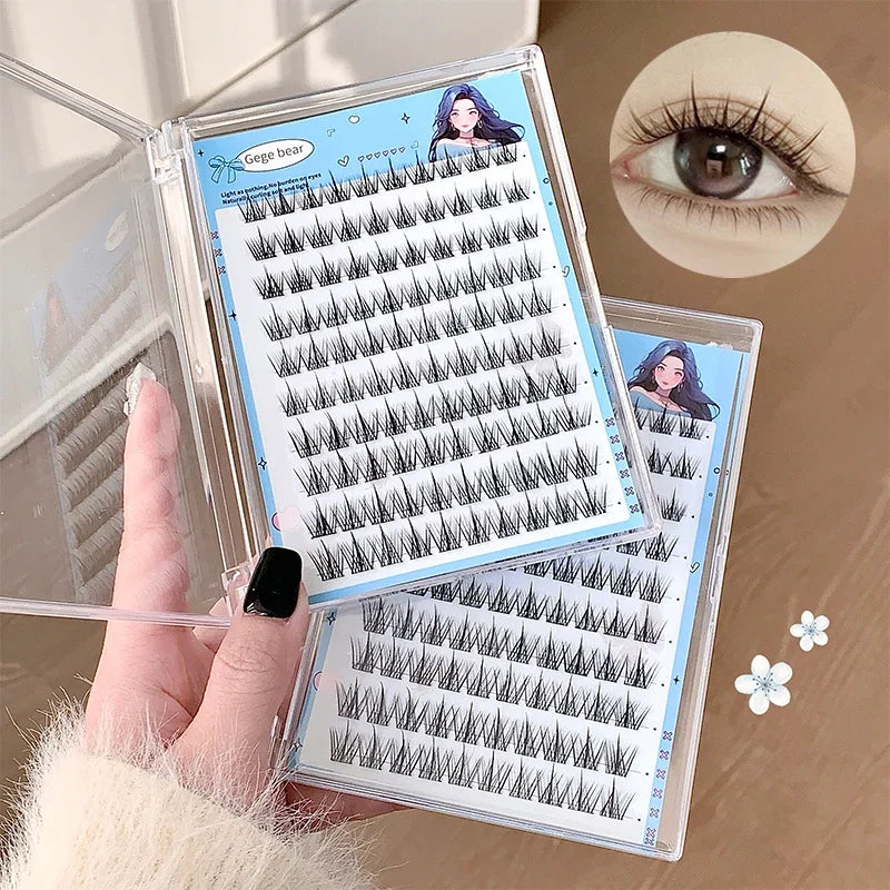 Large-capacity Glue-free False Eyelashes Sunflower Natural Thick C Curling Segmented Eyelashes Suitable For Daily Use