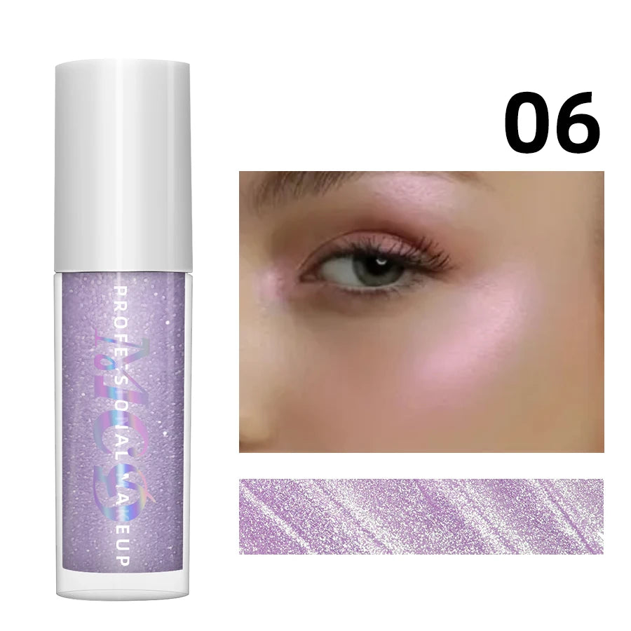 7-Color Diamond Liquid Highlighter Spray Waterproof High Gloss Glitter Body Bronzer Face Contour Makeup for Women Cosmetics
