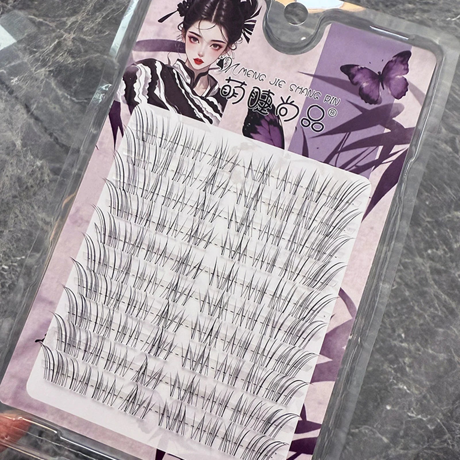 DIY Fluffy Cat eye false Eyelash extenstions individual cluster lashes Natural winged Style Daily Lash Korean Makeup accessories