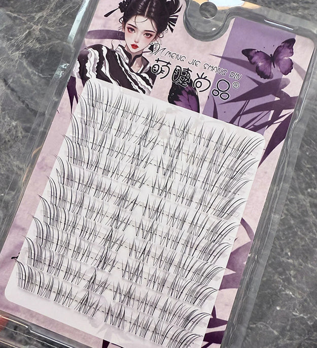 DIY Fluffy Cat eye false Eyelash extenstions individual cluster lashes Natural winged Style Daily Lash Korean Makeup accessories