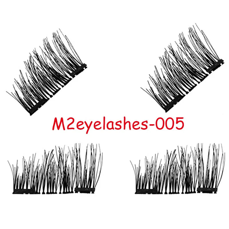 3D Magnetic False Eyelashes Individual Lashes Extension Tools Set Accessories Mink Fake Eyelash Makeup Cosmetics With 2/3 Magnet