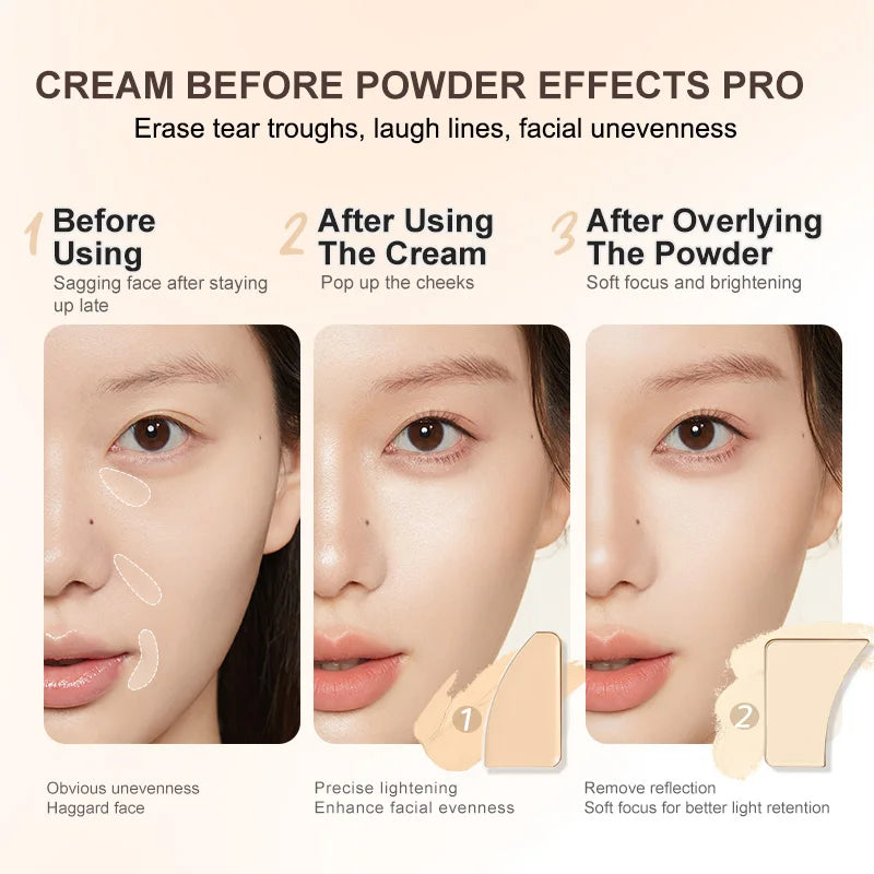 Judydoll Dual-Texture Highlighter Palette, Matte Powder & Cream Highlighter, Face Brightening for Glowing, Radiant Makeup Looks
