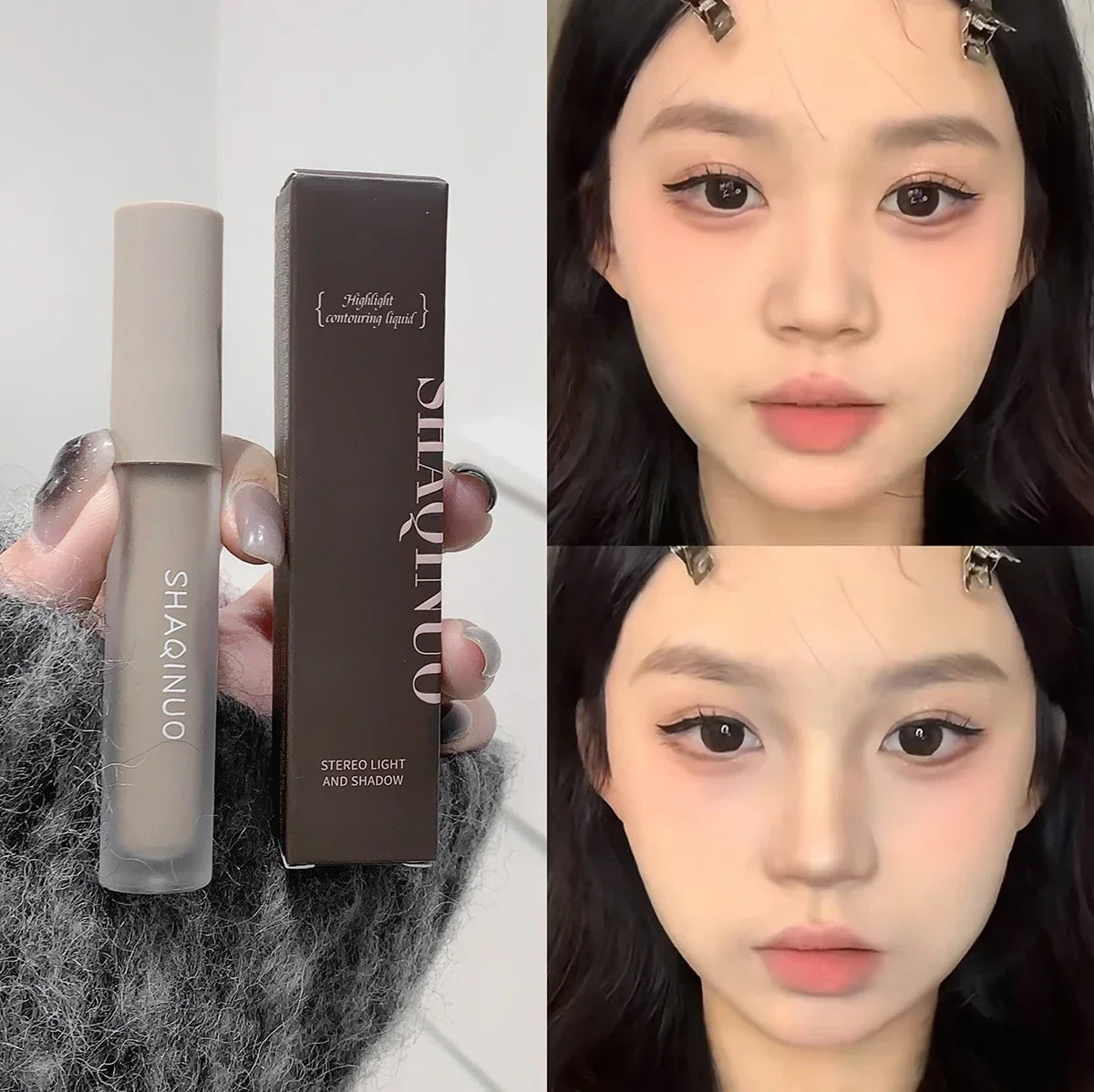 Highlight Contouring Liquid Pen Waterproof Matte Long Lasting Highlighter Smooth Pencil Cosmetics Contouring Shadow Face Makeup