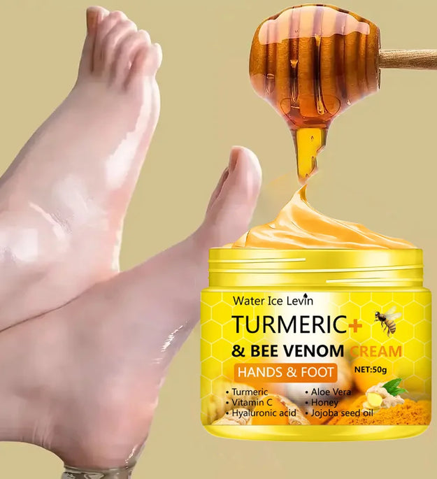 Turmeric Bee Venom Anti-Drying Crack Foot Cream Hand Cracked Repair Skin Removal Care Cream Dead Feet Hand Skin 50g