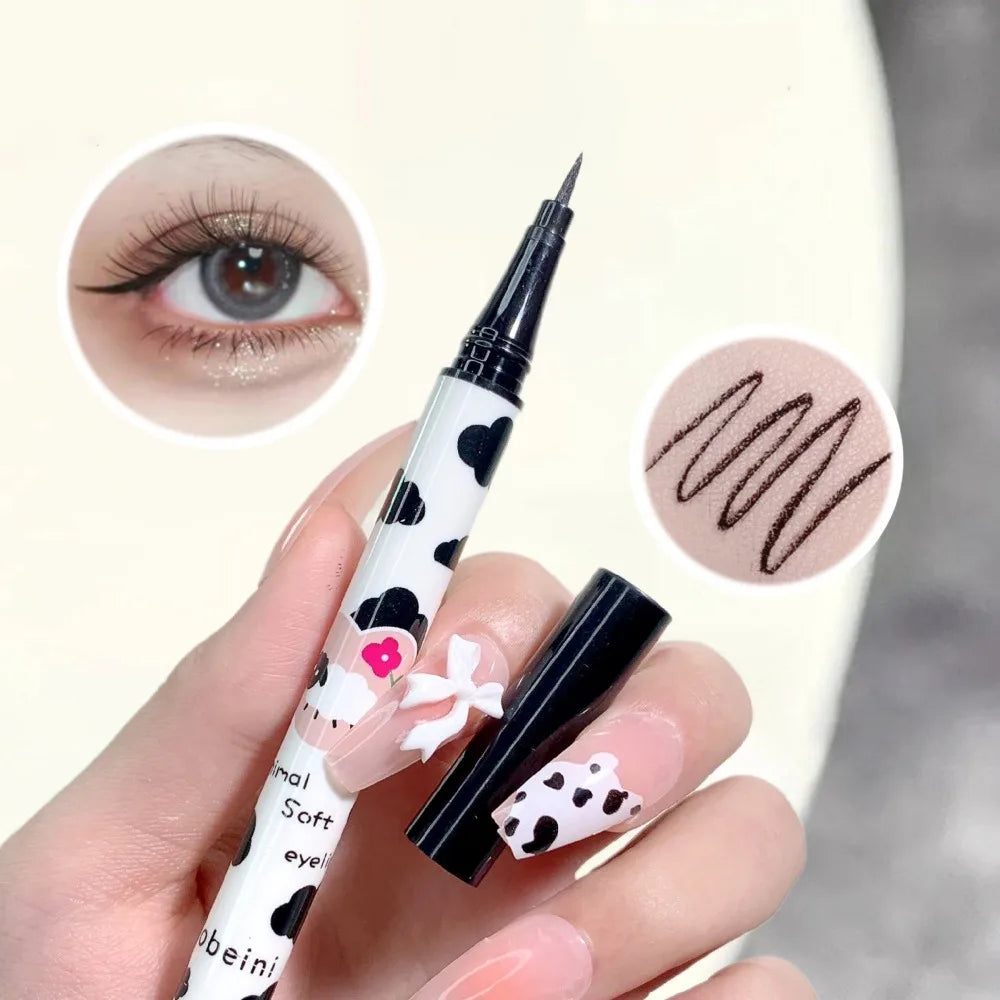 3 Colors Brown Lying Silkworm Liquid Eyeliner Pen Waterproof Big Eyes Makeup Smooth Quick-drying Women Cosmetics Beauty Tools