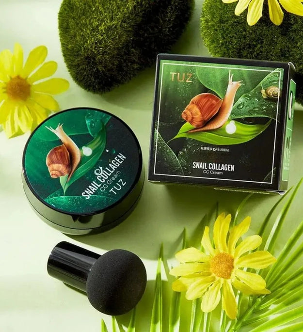 Snail Collagen BB Cream Mushroom Head Air Cushion CC Cream Face Concealer Brightening Moisturizing Foundation Cream Waterproof