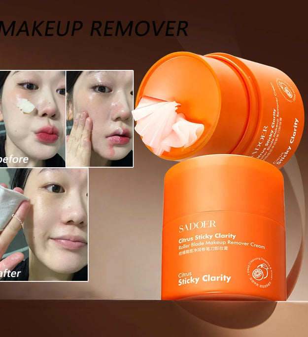 Citrus Makeup Remover Stick Facial Makeup Balm Lip Eye Large Capacity Mild Pencil Sharpener Face Cleansing Balm Cream Skin Care