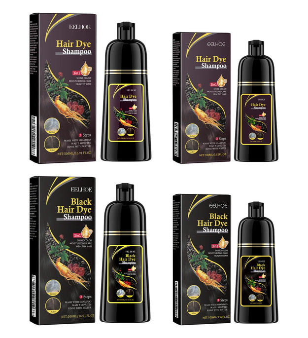 EELHOE 3-in-1 Hair Dye Shampoo to Darken Hair Cleaning Hair Color Shampoo Polygonum Multiflorum Growth of Hair Dye Shampoo 500ml - BlissFully