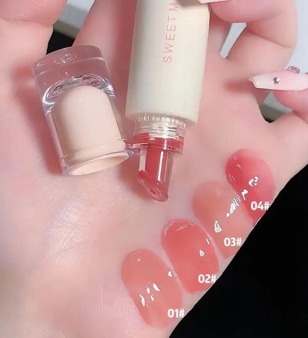 Sweet Mint Jelly Lip Glaze Non-stick Lip Tint Lasting Cosmetic Liquid Lip Moisturizing Crystal Lipstick Korean Glass Gloss