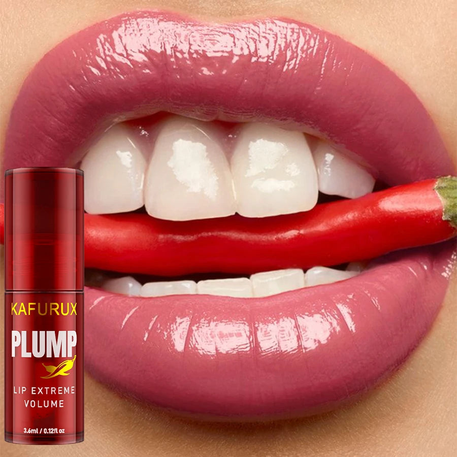 1PC Chili Pepper Lip Plumper Oil Long Lasting Moisturizing Lip Gloss Serum Instant Volumising  Essence Oil Lip Makeup for Women