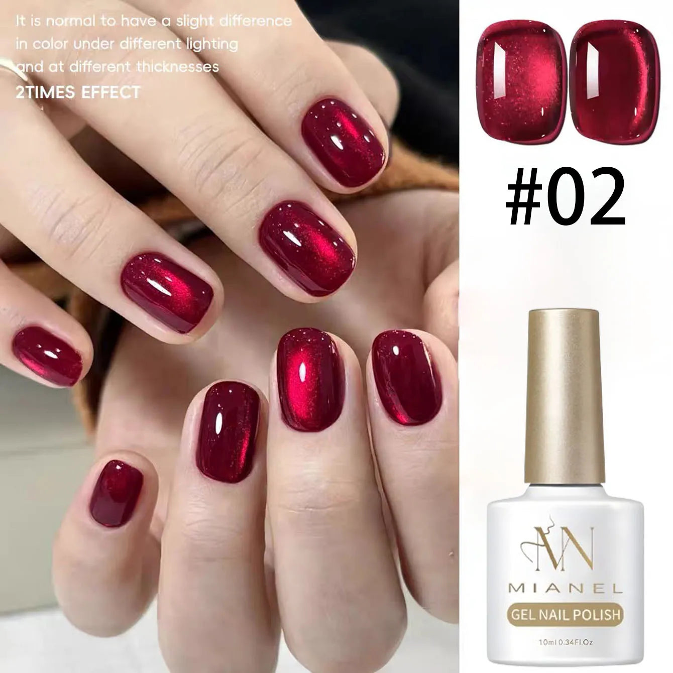 12ML 1-21PCS Winter And Autumn Whitening Red Glass Bead Cat Eye Magnet Gel Nail Polish Christmas Nails Nail Set Nail Art
