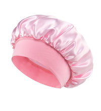 1pcs Soft Silk Satin Lined Bonnet Large Satin Hair Bonnet Household Sleep Shower Cap Hair Wrap Cover for Long Hair Salon Tool - BlissFully