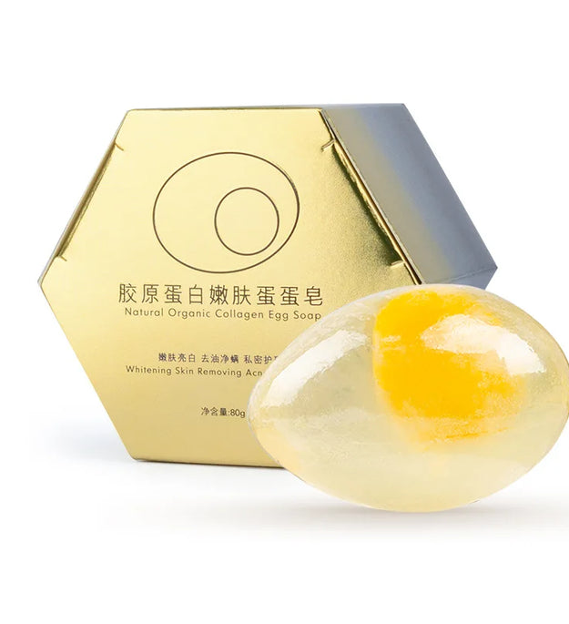 Natural Collagen Egg Soap 80g Wholesale Collagen Bath Soap Bar Cleaning Hydrating Moisturizing Soap