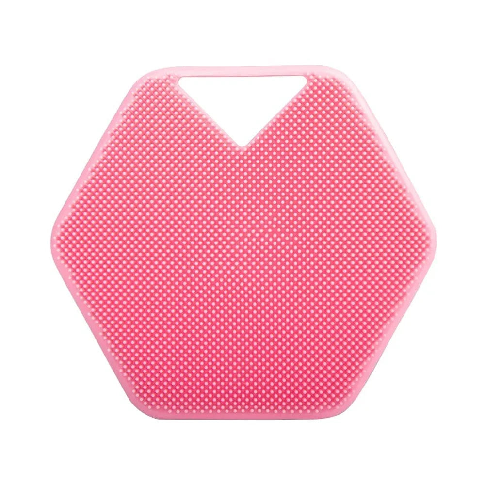 Silicone Exfoliating Body Scrubber Portable Wall Mountable Shampoo Brush Bath Brush For Hair Washing & Body Massage Face Care