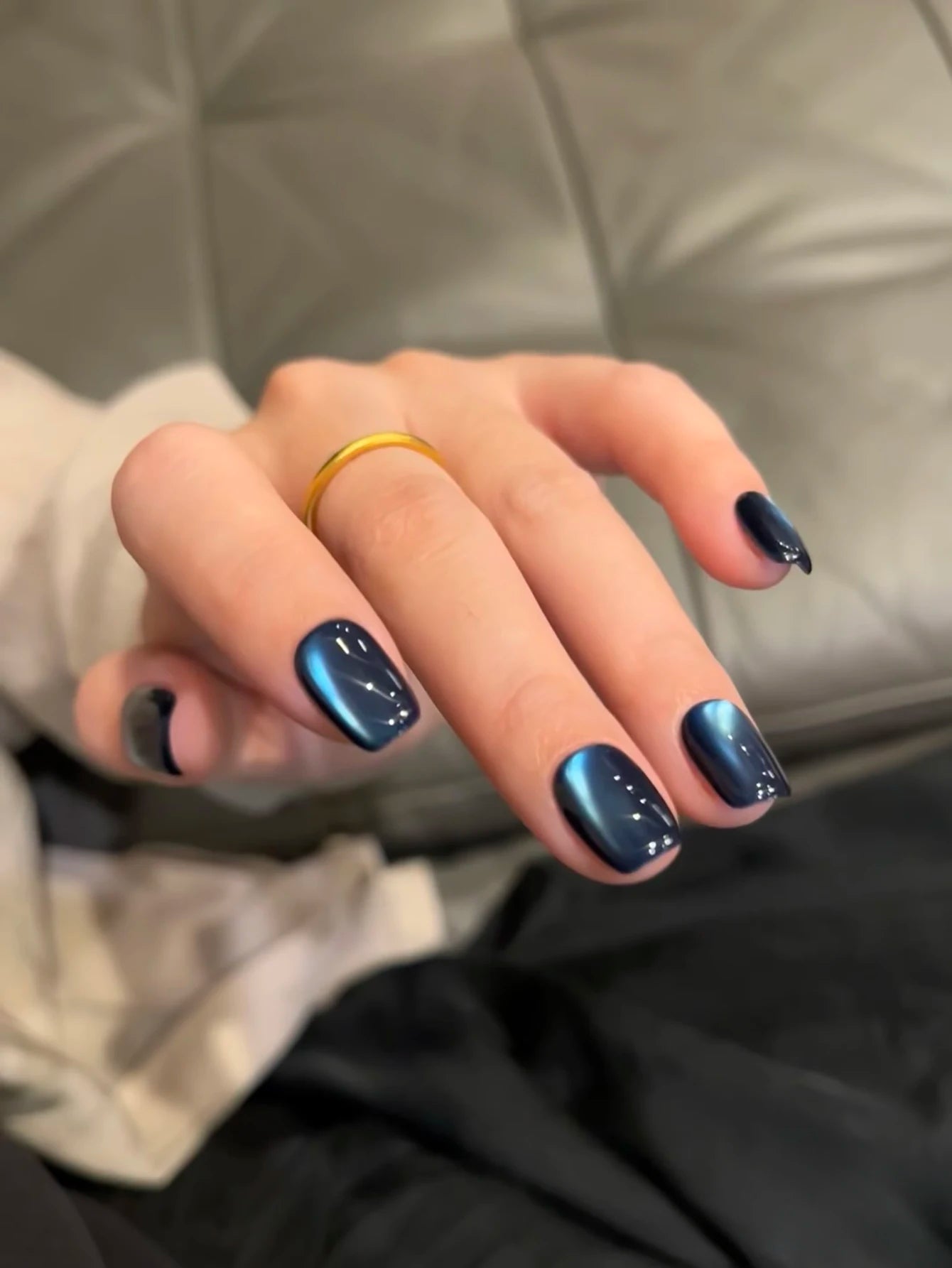 WS Black Glass Cat Magnetic Gel Nail Polish Punk Style Nail Art Manicure Varnis Semi Permanent Gel for Winter Nail Supplies