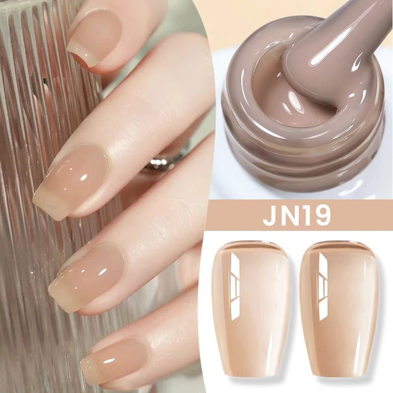 BORN PRETTY 10ml Jelly Nude Gel Nail Polish 50 Colors Semi Transparent Nail Art Nail Supplies Soak off UV LED Nails Gel Varnish
