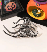 1Pcs Halloween Black Spider Hair Claw Clips with Pearl Charm Design,Metal Gothic Punk Hair Clips Strong Hold Hair Accessories - BlissFully