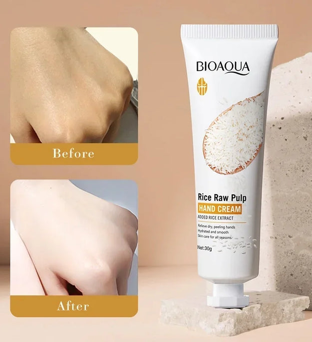 Rice Hand Cream Volumizing Rejuvenating Nourishing Moisturizing Refreshing Non-Greasy Hand Care Cream 30g