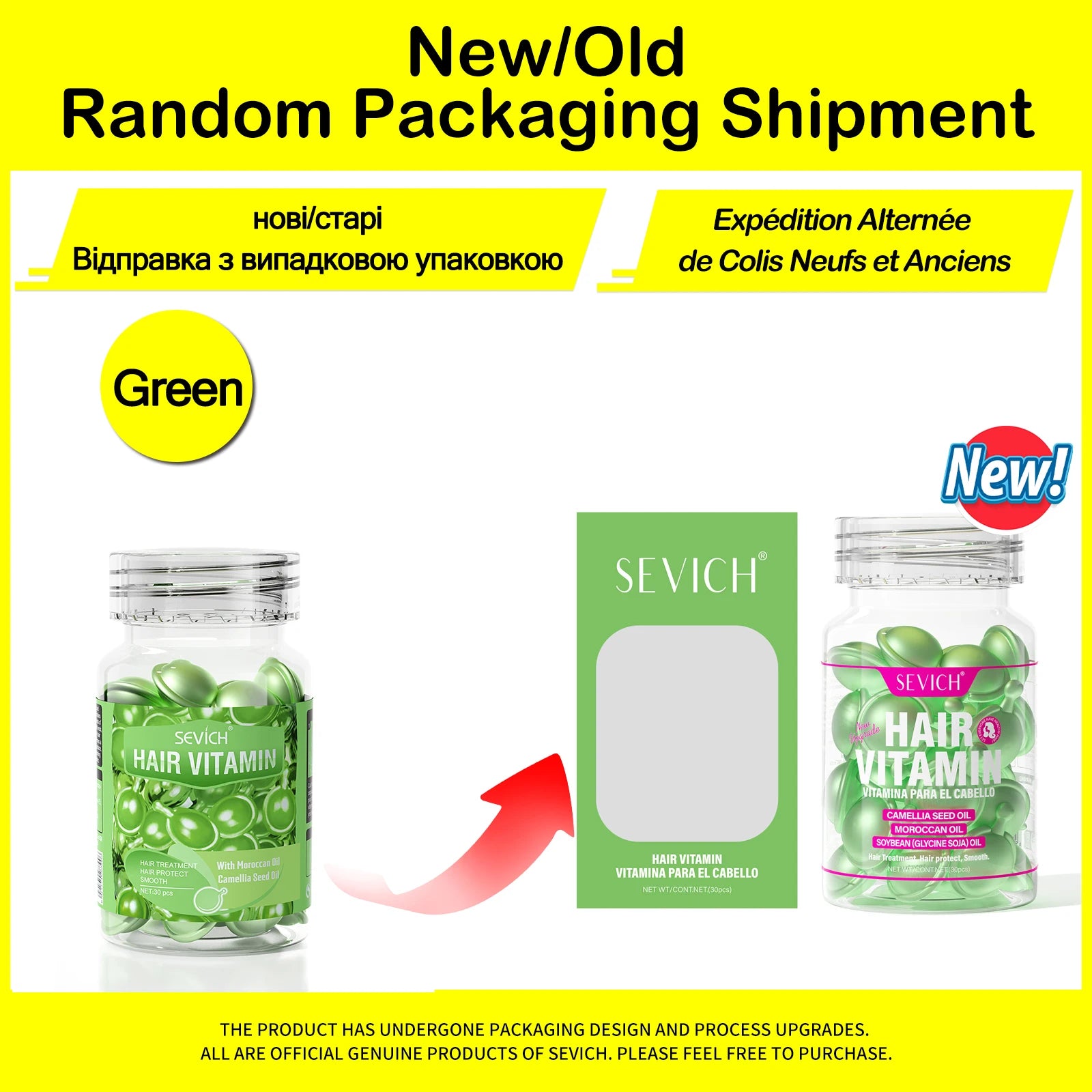 30Pcs Anti Hair Loss Hair Vitamin Capsule Oil Keratin Complex Oil Smooth Silky Hair Serum Hair Mask Repair Frizz Damaged Sevich