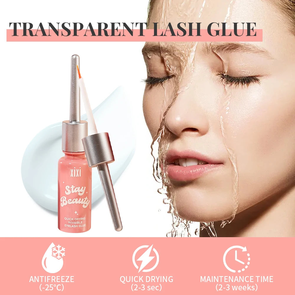 Eyelash Extension Glue Long Lasting Makeup Lashes Extension Glue for Eyelashes Waterproof Fast Dry Transparent Eye Lash Glue