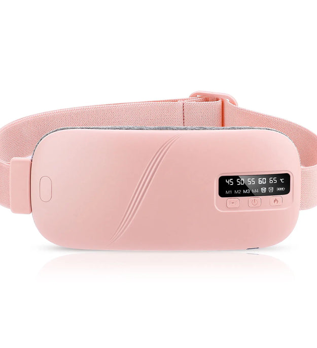 5 Modes Electric Heating Vibration Waist Massage Belt Smart Warm Palace Women Menstrual Heating Pad for for Cramps Period Relief