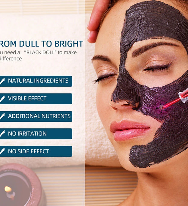 2/5Pcs Black Gel Mask For ND YAG Laser Skin Peeling Carbon Cream Whitening Facial Rejuvenation Moisturizing Peel Deep Cleaning