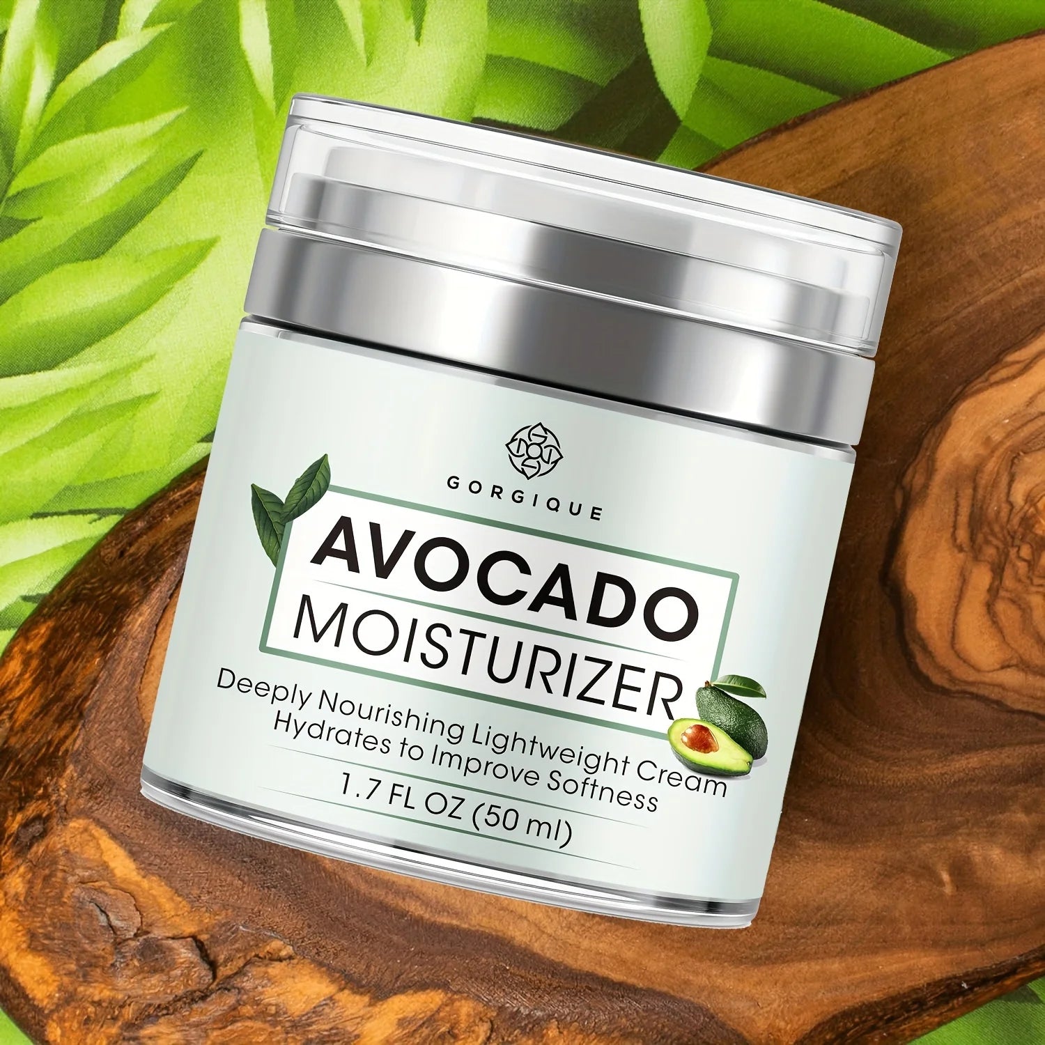 Glow Boosting Avocado Moisturizer for Face Neck Decollete Super Moisturizing Facial Lightweight Cream
