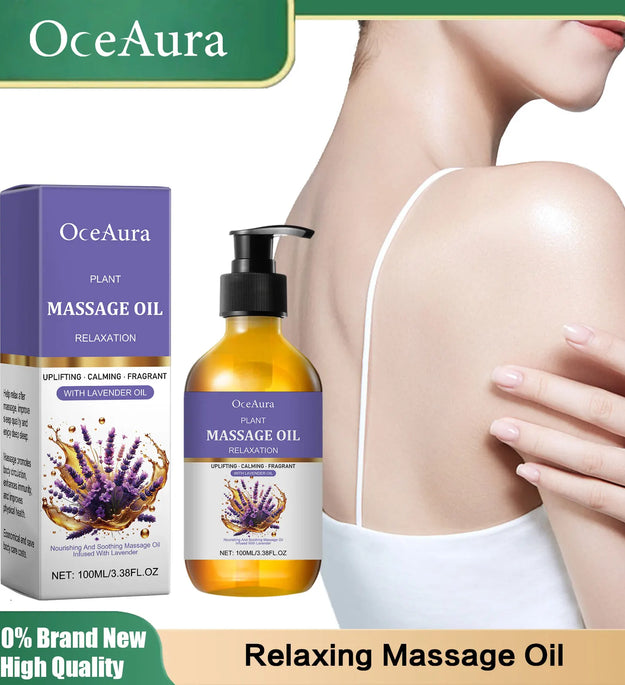 Lavender Relaxing Massage Oil Moisturizing Body Skin Smoothing Soft Stress Relief Muscle Sore Help Sleep Gua Sha Fragrance Oil