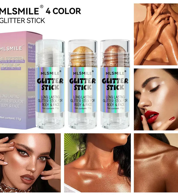 4 Colors Brighten Highlighter Bar Cosmetics Face Contour Bronzer Shimmer Highlighter Stick Body Highlighter Beauty Makeup