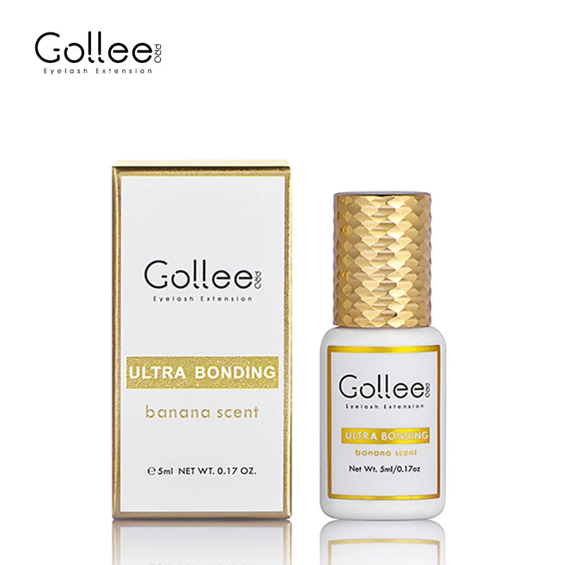 Gollee 1s Dry Eyelashes Adhesive Mixed Floral Fragrance Eyelash Extension Glue with Bonder Glue Lash Accelerator Waterproof Bond