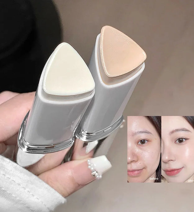 Lazy foundation stick, moisturizing and natural concealer makeup,matte makeup base,rare beauty,Keep makeup and sweat